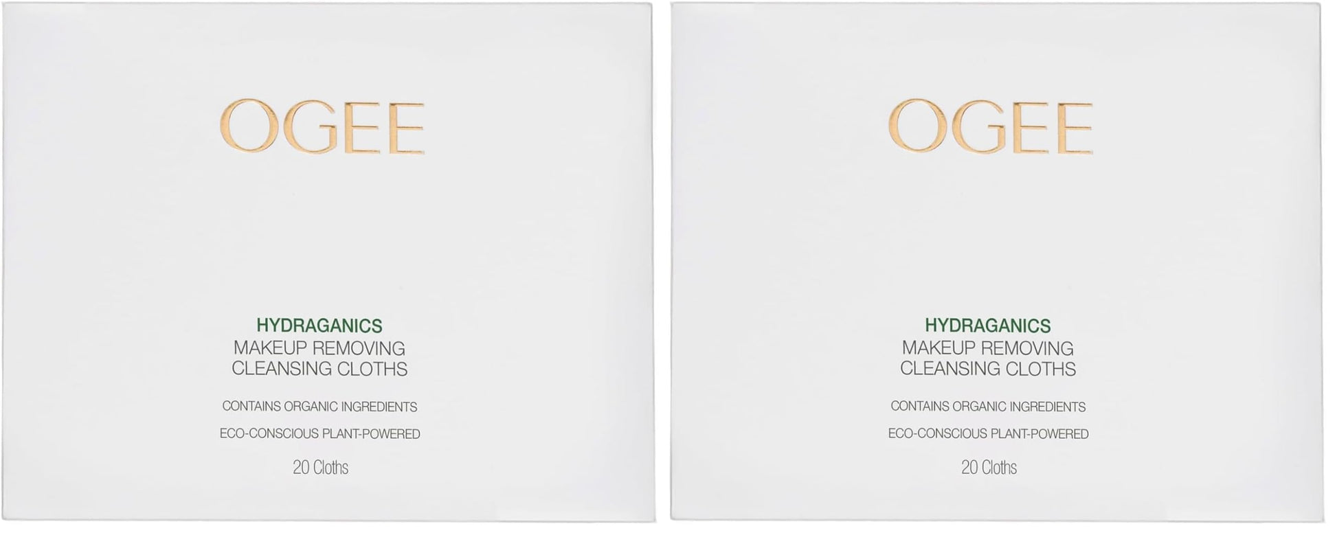 Ogee Gentle Makeup Remover Wipes - Moisturizing Makeup Wipes - Nourishing Formula of Jojoba Oil, Aloe Vera & Essential Oils - Facial Cleansing Cloths (20ct)