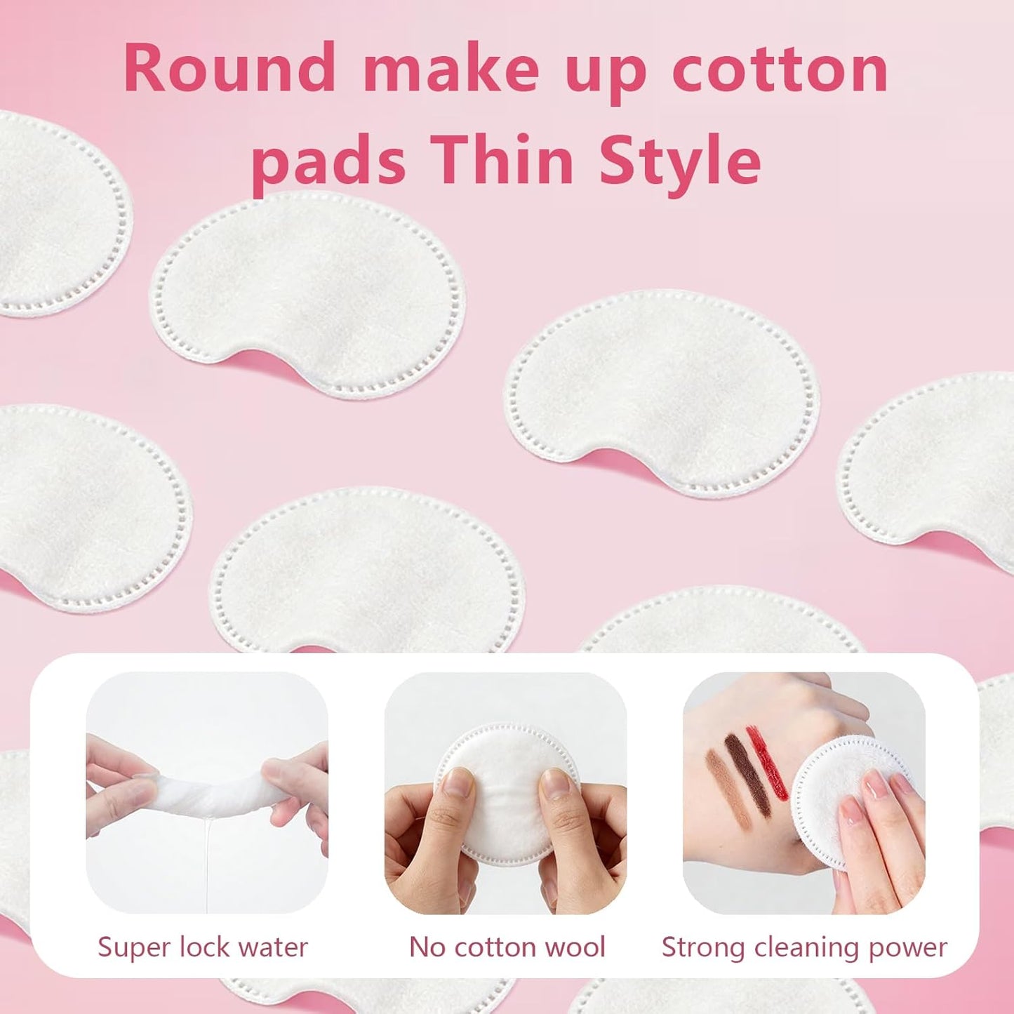 Cotton Rounds 150 Pcs Boxed Makeup Remover Pads, Hypoallergenic, Lint-Free | 100% Pure Cotton