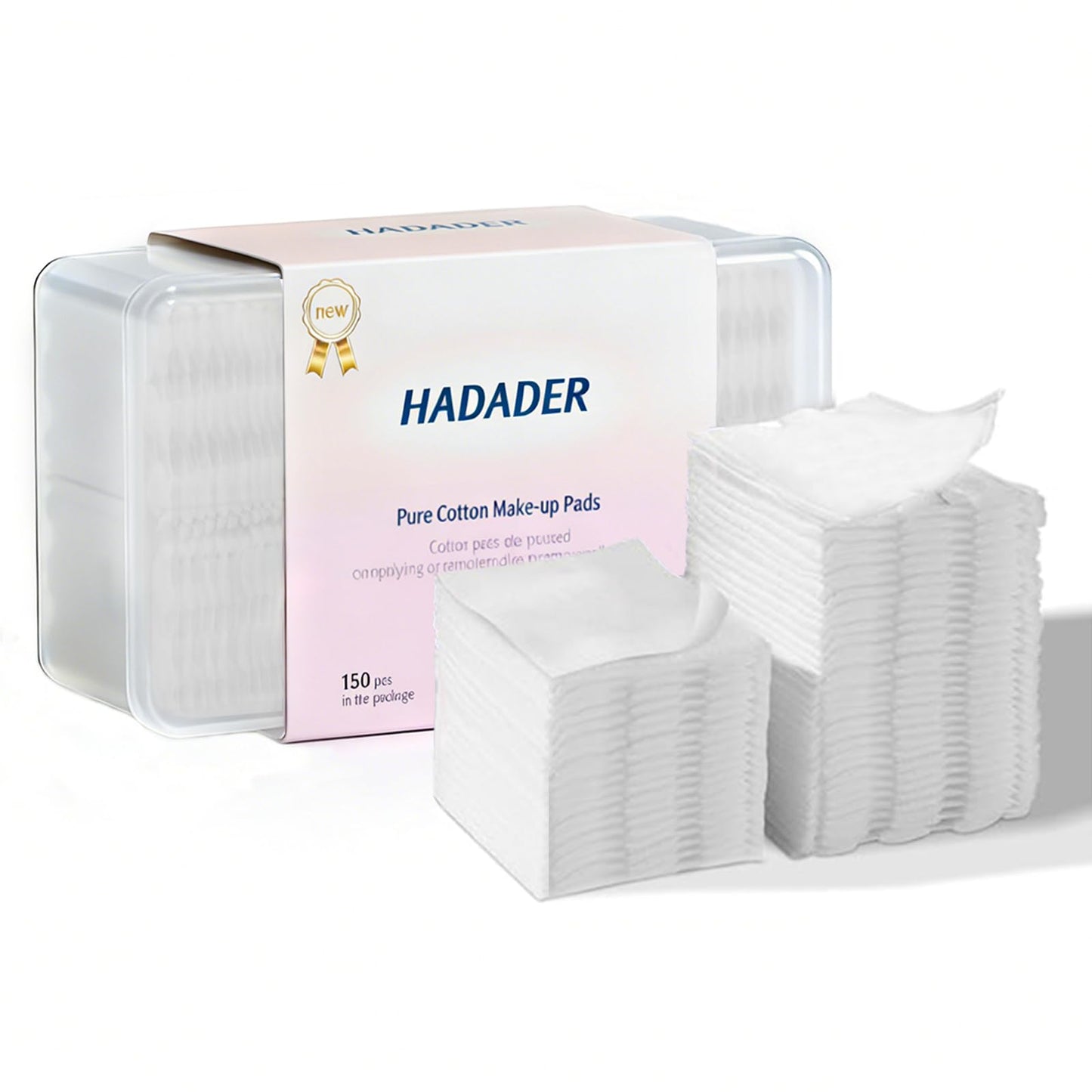 Cotton Rounds 150 Pcs Boxed Makeup Remover Pads, Hypoallergenic, Lint-Free | 100% Pure Cotton