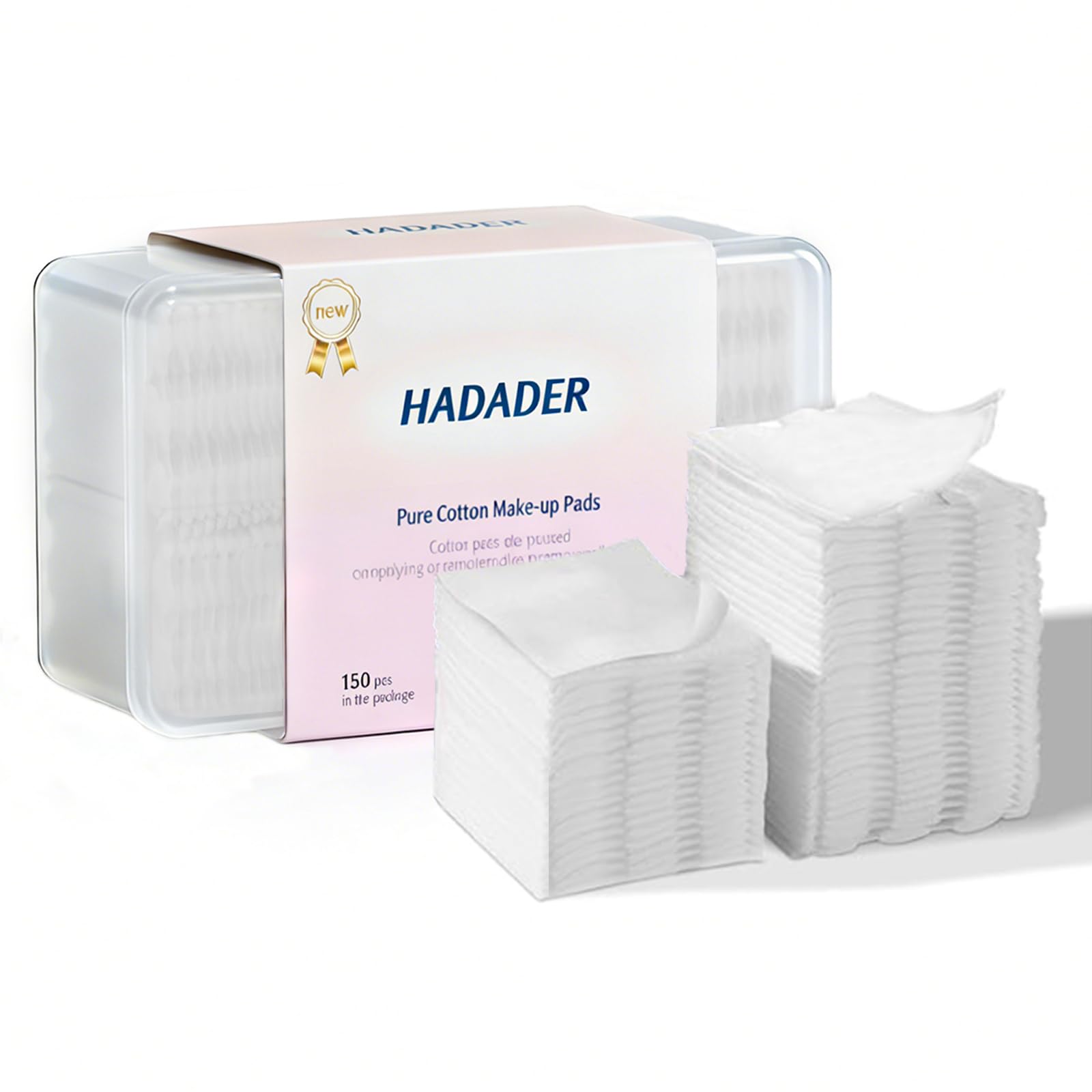 Cotton Rounds 150 Pcs Boxed Makeup Remover Pads, Hypoallergenic, Lint-Free | 100% Pure Cotton